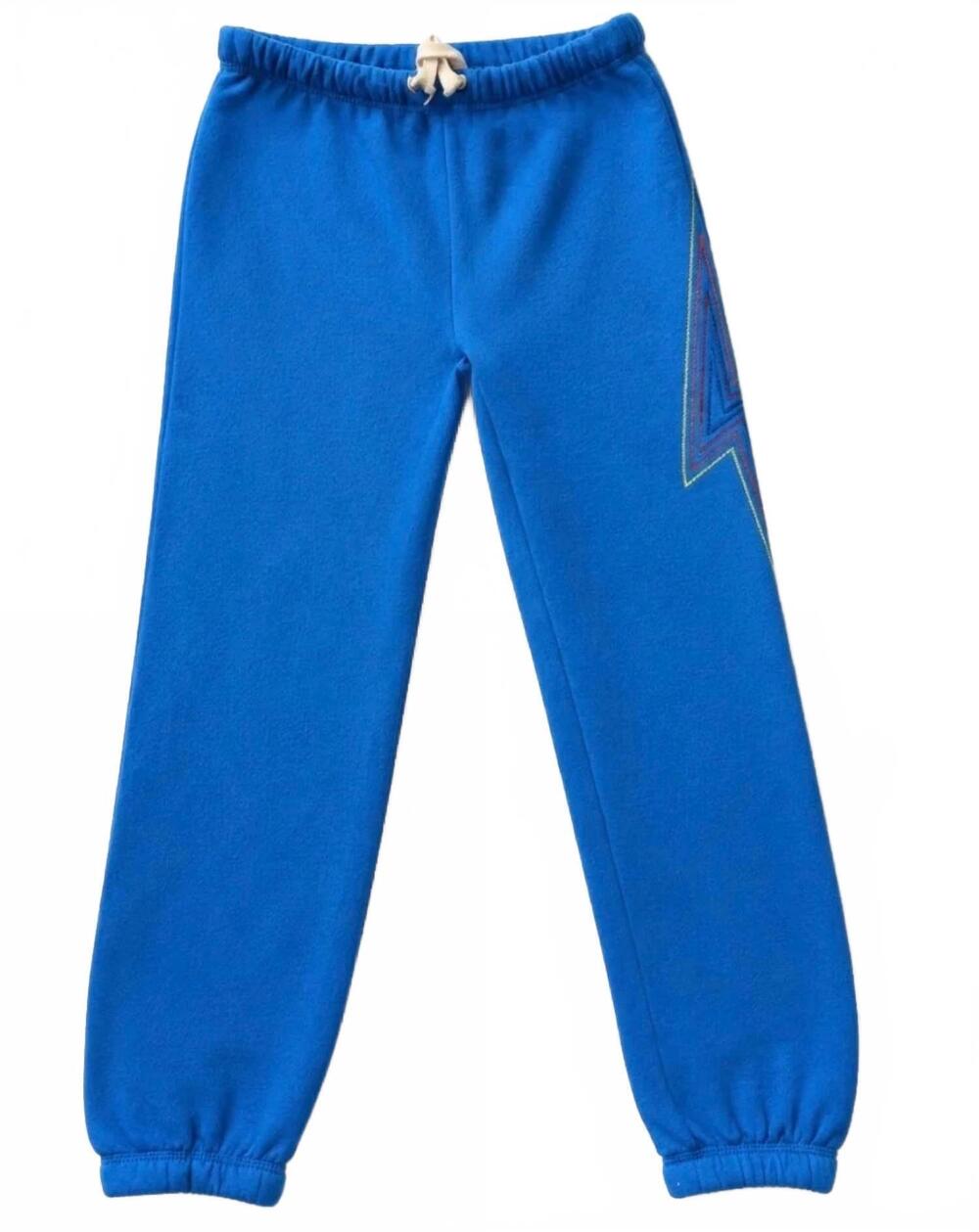 NEW VINTAGE HAVANA women's lightning bolt sweatpants in blue